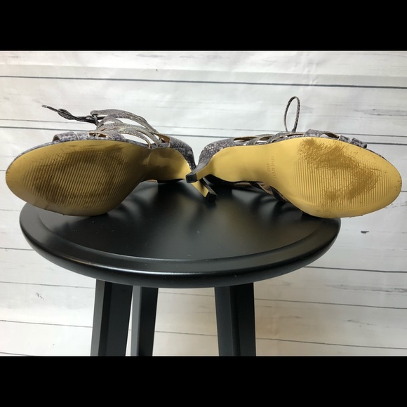 NWOT Nine West lace up snake skin heels SZ8 - Picture 6 of 7